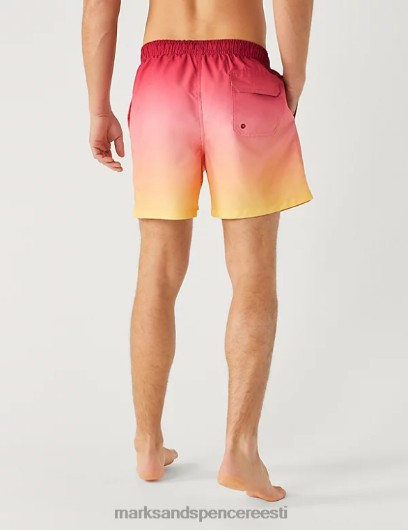 Riietus ee Marks & Spencer mehed kiiresti kuivavad ombre ujumispüksid apelsini segu NZTRN5579