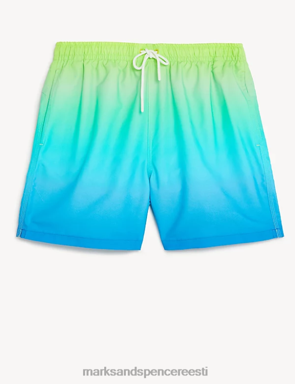 Riietus ee Marks & Spencer mehed kiiresti kuivavad ombre ujumispüksid sinine segu NZTRN5182