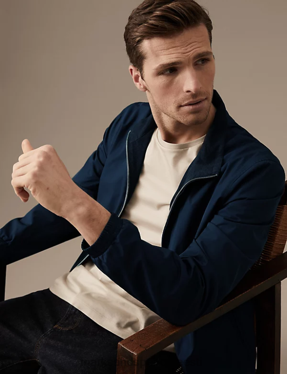 Riietus ee Marks & Spencer mehed bomber jope tormirõivastega merevägi NZTRN6154