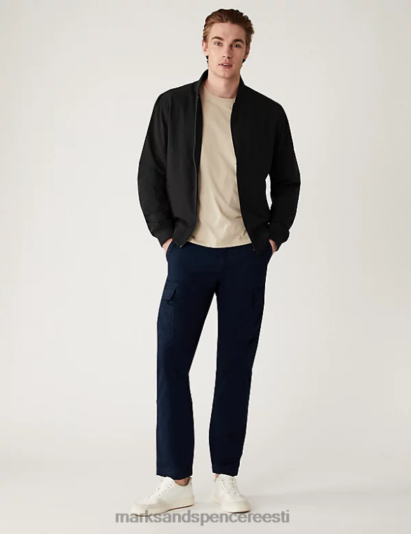 Riietus ee Marks & Spencer mehed bomber jope tormirõivastega must NZTRN6036