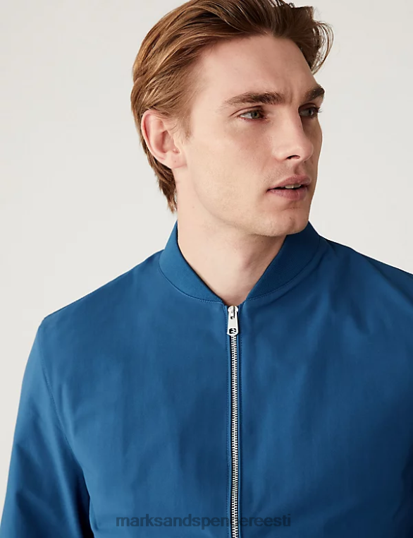 Riietus ee Marks & Spencer mehed bomber jope tormirõivastega terasest sinine NZTRN6419