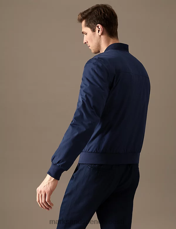 Riietus ee Marks & Spencer mehed bomber jope tormirõivastega tume merevägi NZTRN6965