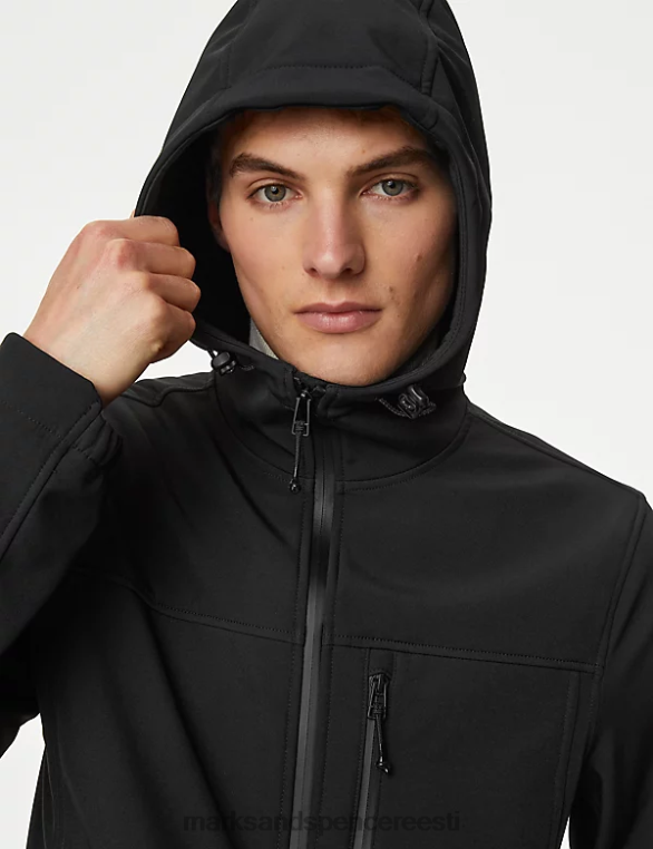 Riietus ee Marks & Spencer mehed fliisvoodriga anorak koos tormirõivastega must NZTRN4739