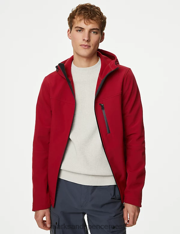 Riietus ee Marks & Spencer mehed fliisvoodriga anorak koos tormirõivastega punane NZTRN5042