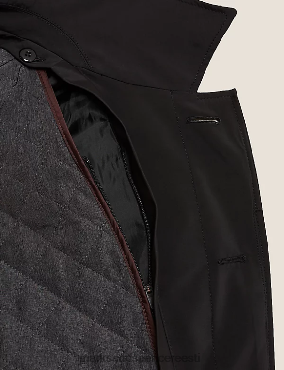 Riietus ee Marks & Spencer mehed klassikaline polsterdatud mac must NZTRN7063