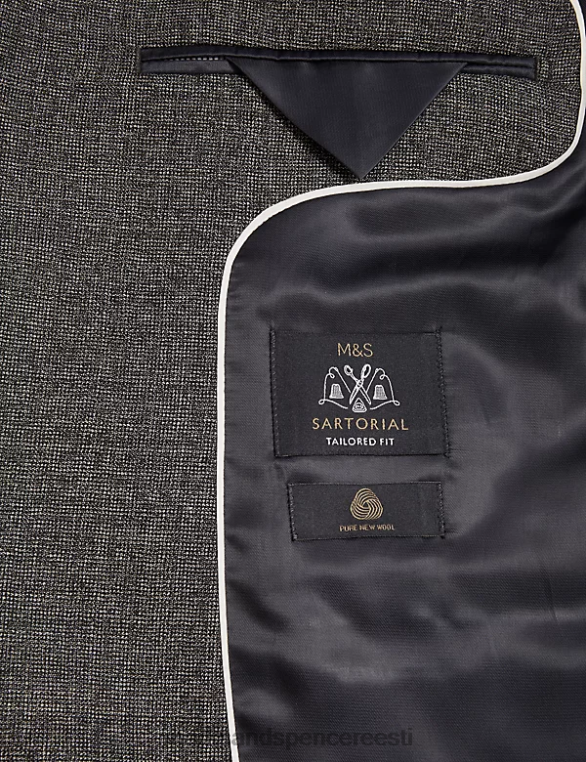 Riietus ee Marks & Spencer mehed kohandatud istuvusega puhtast villast ülikonna jope hall NZTRN6297