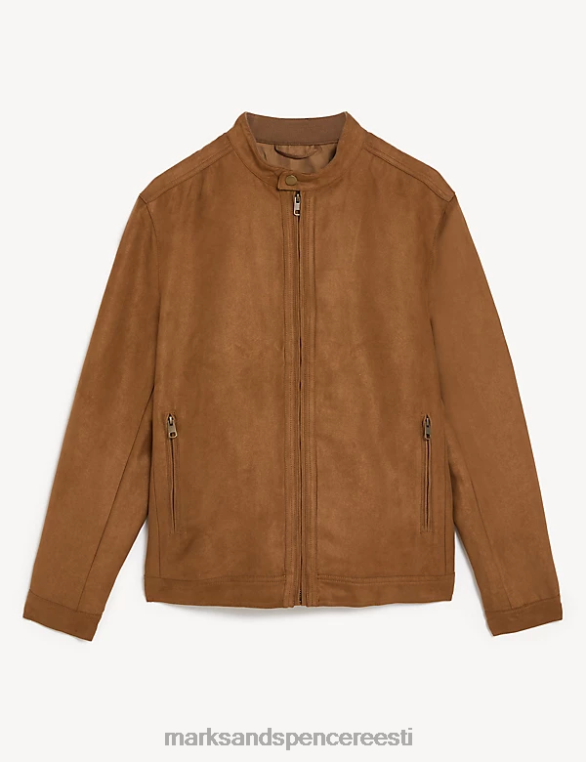 Riietus ee Marks & Spencer mehed kunstnahast biker jope tan NZTRN5503