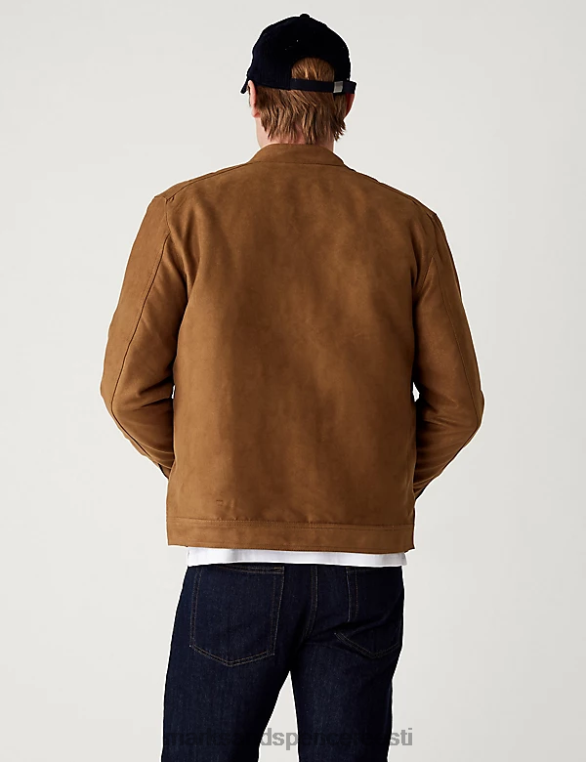 Riietus ee Marks & Spencer mehed kunstnahast biker jope tan NZTRN5503