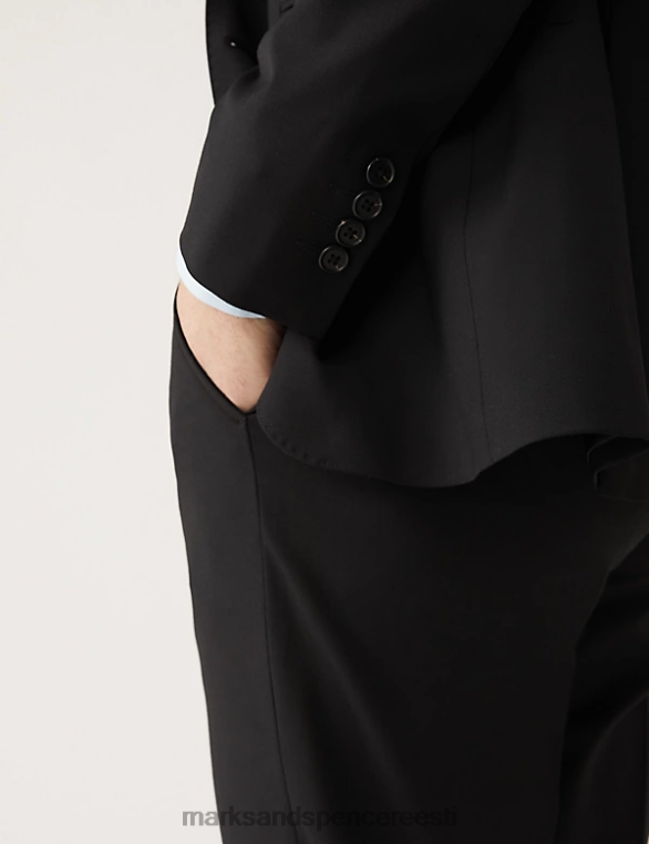 Riietus ee Marks & Spencer mehed ülim slim fit villasegu ülikonna jope must NZTRN5793