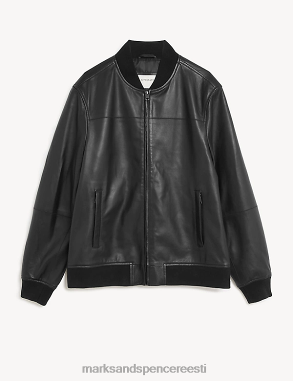 Riietus ee Marks & Spencer mehed nahast bomber jope must NZTRN5387