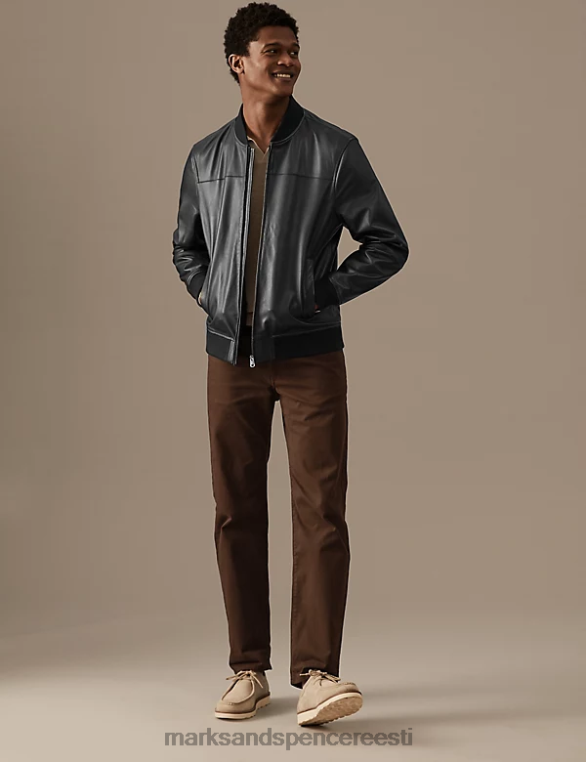 Riietus ee Marks & Spencer mehed nahast bomber jope must NZTRN5387