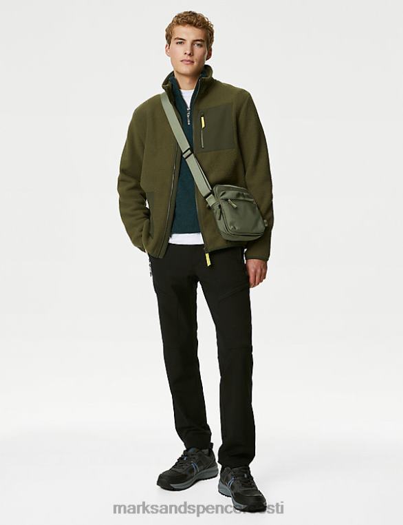 Riietus ee Marks & Spencer mehed polar fliisist lukuga jope keskmine khaki NZTRN5872