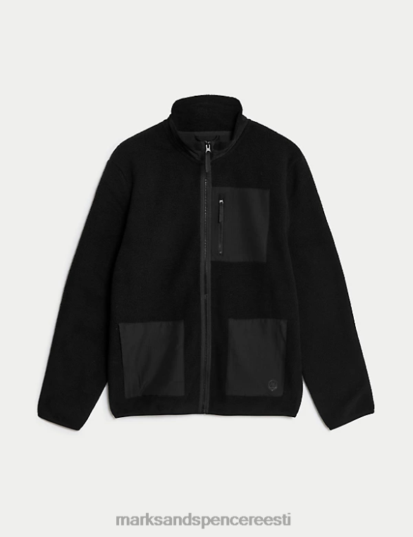 Riietus ee Marks & Spencer mehed polar fliisist lukuga jope must NZTRN5873