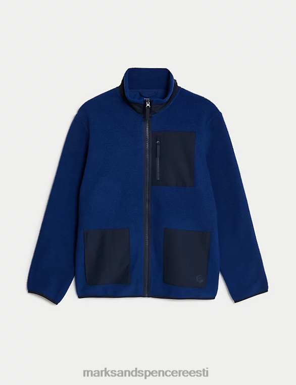 Riietus ee Marks & Spencer mehed polar fliisist lukuga jope tumesinine NZTRN5481