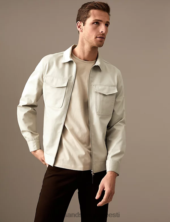 Riietus ee Marks & Spencer mehed puhtast puuvillast harringtoni jope kivi NZTRN5053