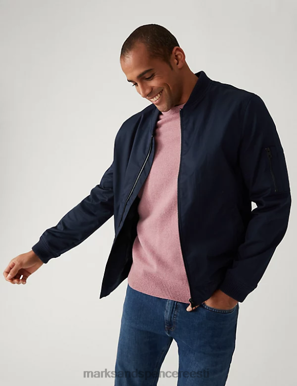 Riietus ee Marks & Spencer mehed puuvillane bomber jope merevägi NZTRN4978