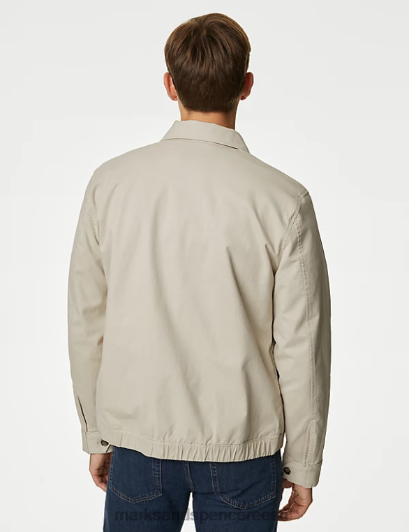 Riietus ee Marks & Spencer mehed puuvillane harringtoni jope kivi NZTRN5147