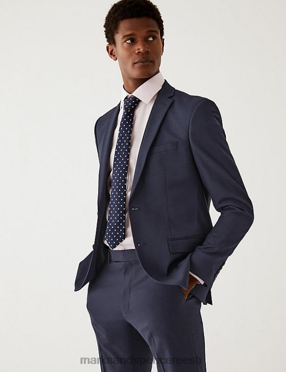 Riietus ee Marks & Spencer mehed skinny fit veniv ülikonna jope merevägi NZTRN5439