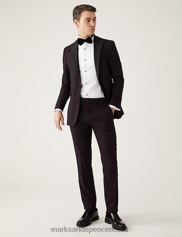 Riietus ee Marks & Spencer mehed slim fit smoking jope Burgundia NZTRN6046