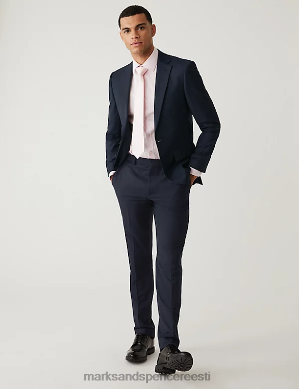 Riietus ee Marks & Spencer mehed slim fit veniv ülikonna jope merevägi NZTRN5414
