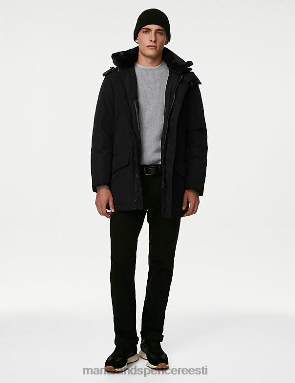 Riietus ee Marks & Spencer mehed sule- ja suleparka tormirõivastega must NZTRN5997
