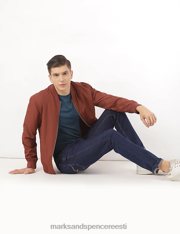 Riietus ee Marks & Spencer mehed suvine bomber jope tormirõivastega punane NZTRN7426