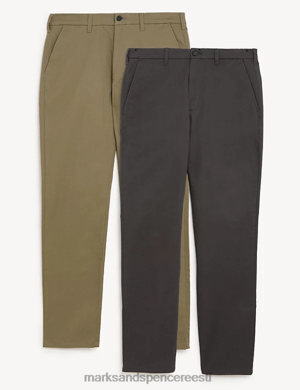 Riietus ee Marks & Spencer mehed 2pk tavalised venivad chinosid söe segu NZTRN5483
