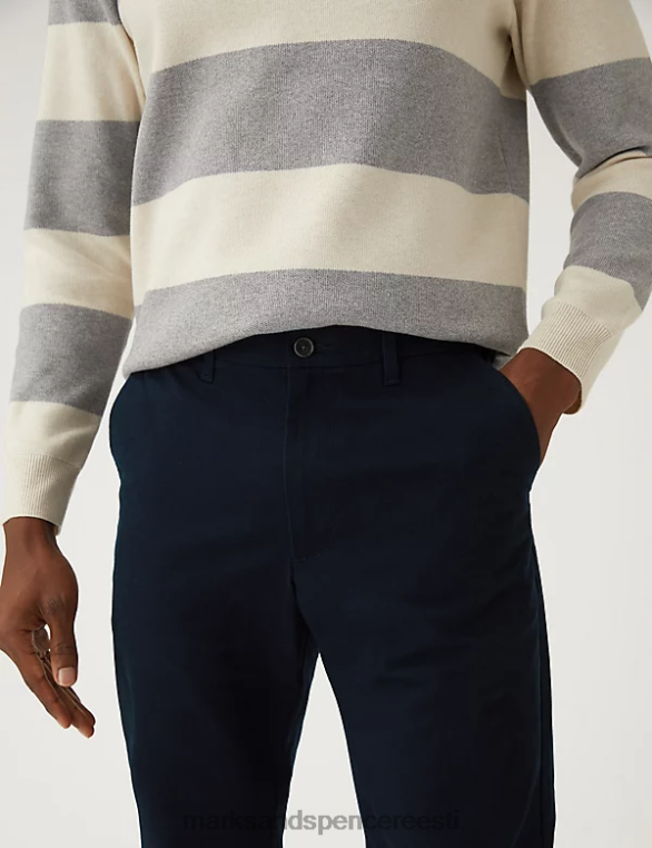 Riietus ee Marks & Spencer mehed 2pk tavalised venivad chinosid sinine/hall NZTRN5485