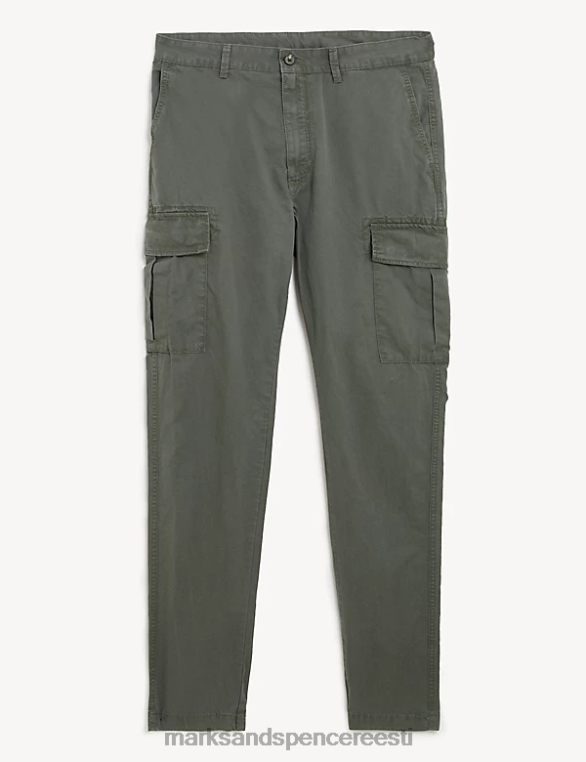 Riietus ee Marks & Spencer mehed õhukesed kerged cargo-püksid khaki NZTRN6253