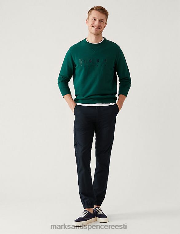 Riietus ee Marks & Spencer mehed õhukesed kerged mansettidega püksid merevägi NZTRN5537