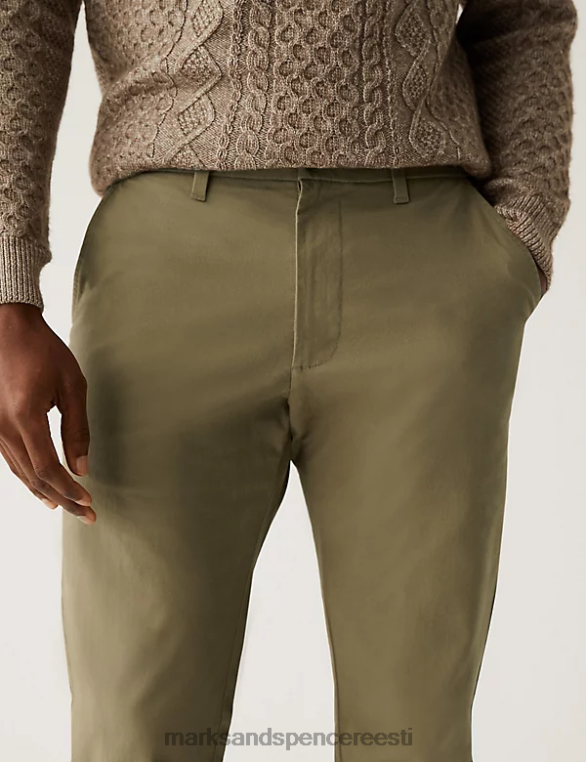 Riietus ee Marks & Spencer mehed kitseneva istmega veniv chinos tume kivi NZTRN5965