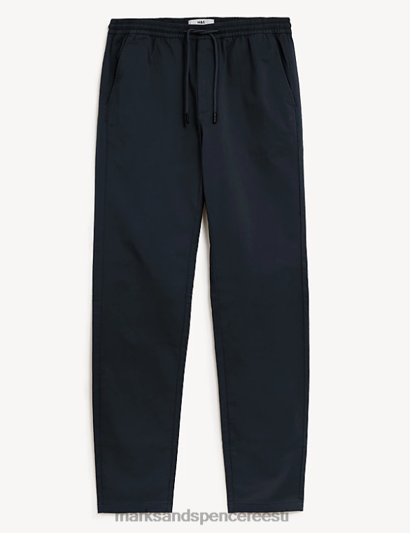 Riietus ee Marks & Spencer mehed kitseneva kujuga elastsed vöökohaga püksid merevägi NZTRN5352