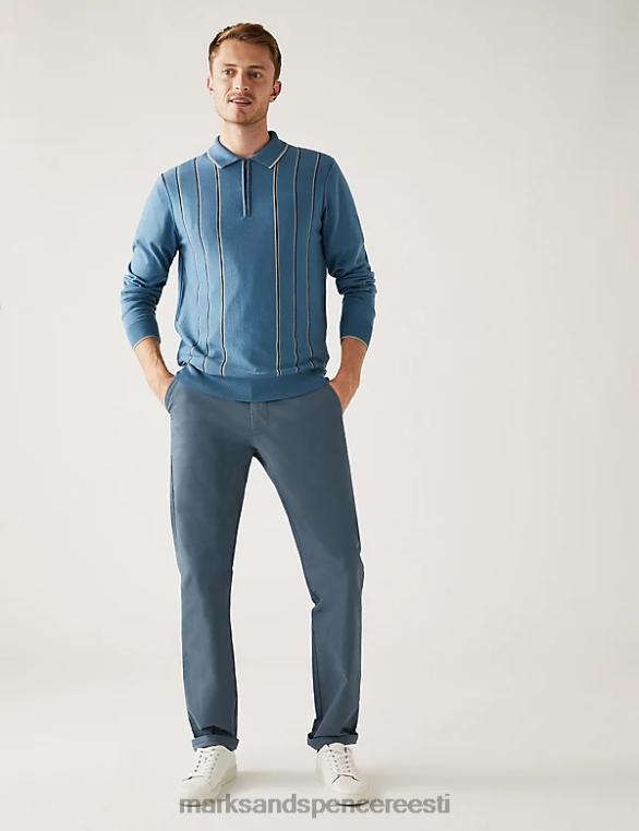 Riietus ee Marks & Spencer mehed regulaarses vormis venivad chinosid helesinine NZTRN235