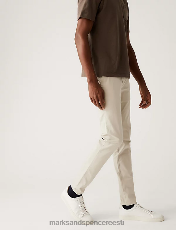 Riietus ee Marks & Spencer mehed skinny fit stretch chino beež NZTRN5315