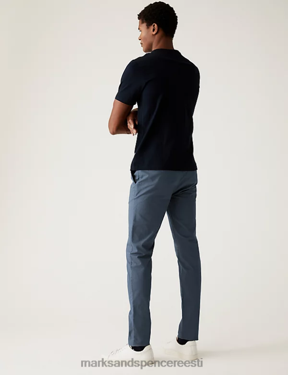 Riietus ee Marks & Spencer mehed skinny fit stretch chino helesinine NZTRN5316