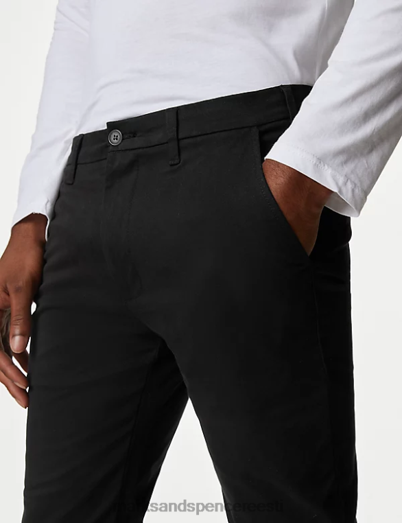 Riietus ee Marks & Spencer mehed skinny fit stretch chino must segu NZTRN5313