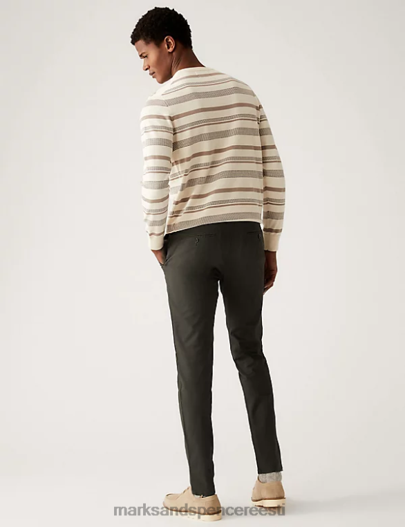 Riietus ee Marks & Spencer mehed skinny fit stretch chino tume süsi NZTRN5317