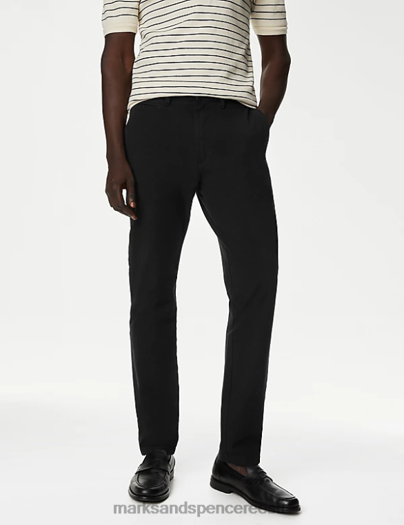 Riietus ee Marks & Spencer mehed slim fit ülim chino must NZTRN4949