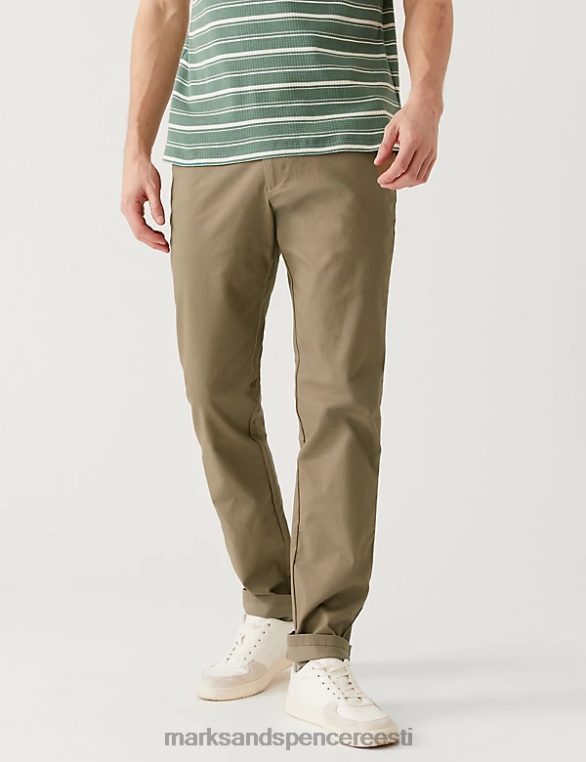 Riietus ee Marks & Spencer mehed slim fit vööga veniv chino tume kivi NZTRN5413