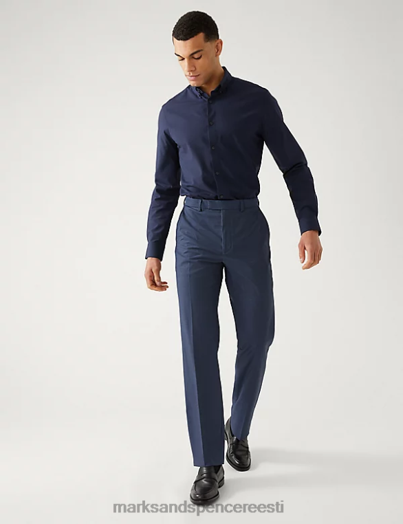 Riietus ee Marks & Spencer mehed tavalise sobivusega hainahast stretšülikonna püksid indigo NZTRN6087