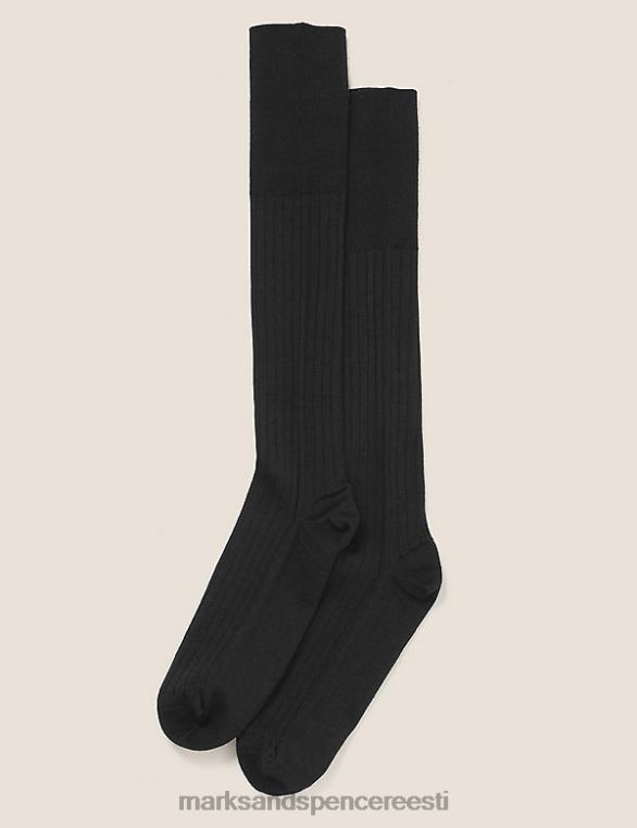 Riietus ee Marks & Spencer mehed 2tk lambavillased pikad sokid must NZTRN7059