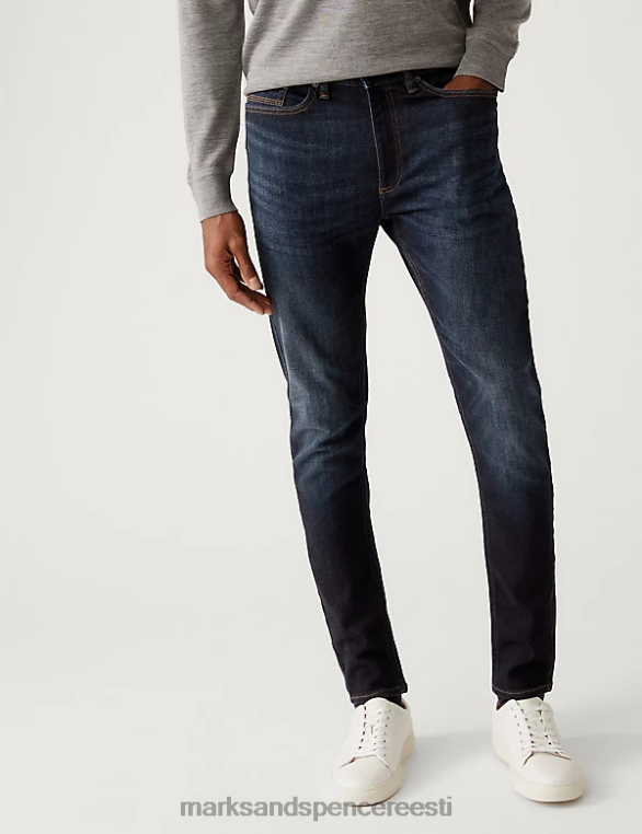 Riietus ee Marks & Spencer mehed Skinny fit 360 flex teksad indigo NZTRN5127