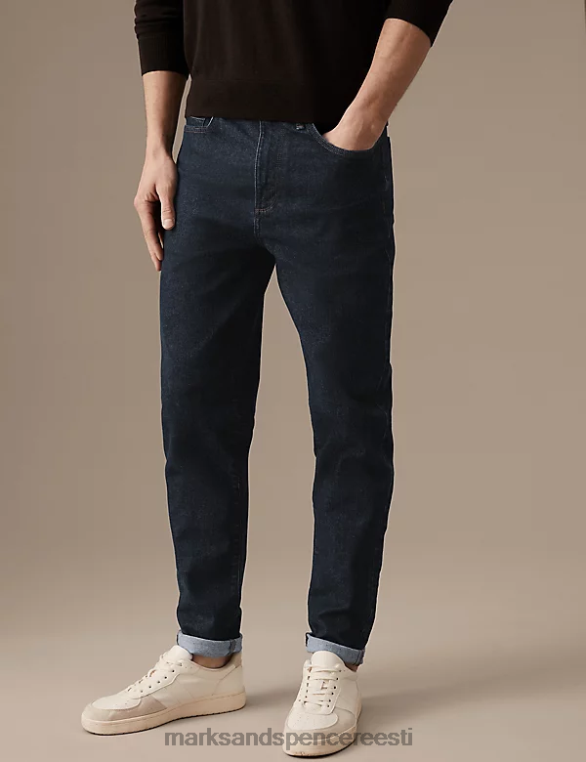Riietus ee Marks & Spencer mehed kitsenevad venivad teksad tume indigo NZTRN7037
