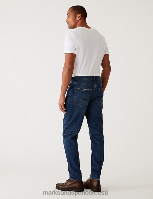 Riietus ee Marks & Spencer mehed kitsenevad vintage pesu venivad teksad indigo NZTRN5751