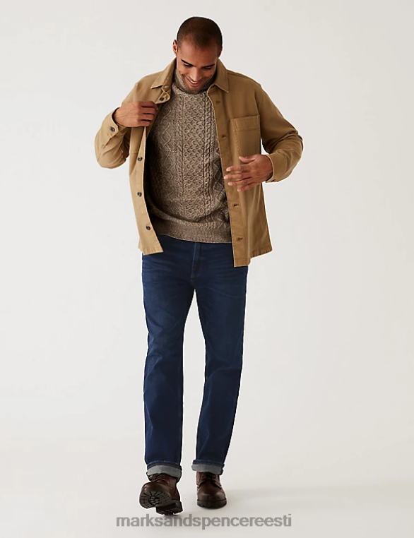 Riietus ee Marks & Spencer mehed sirge istumisega vintage pesu venivad teksad indigo NZTRN6714