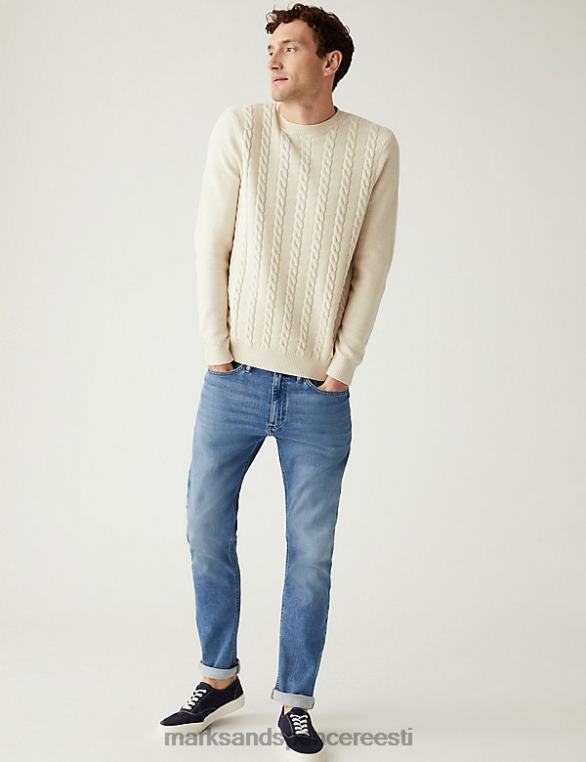 Riietus ee Marks & Spencer mehed slim fit 360 painduvad teksad hall sinine NZTRN6649