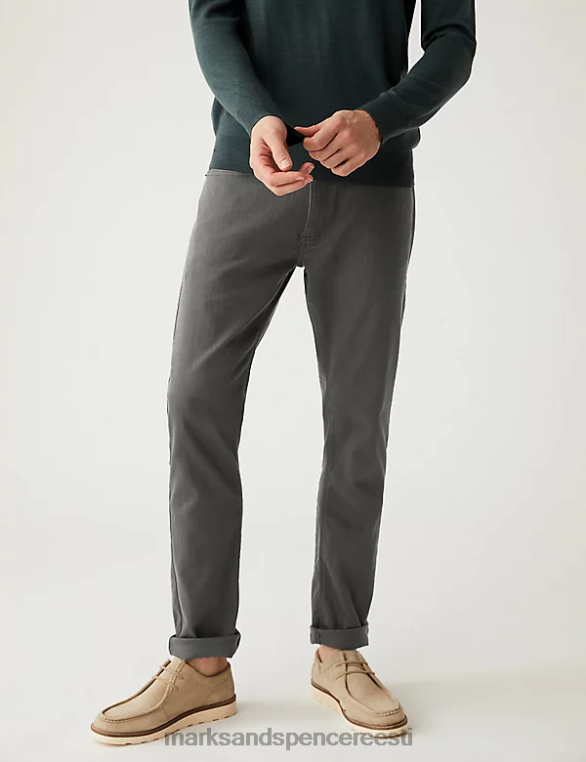 Riietus ee Marks & Spencer mehed slim fit 360 painduvad teksad tume süsi NZTRN7187