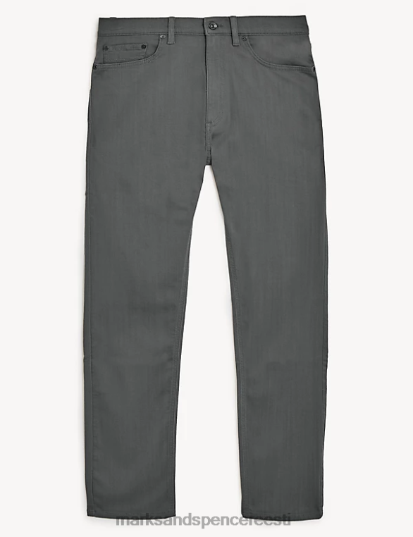 Riietus ee Marks & Spencer mehed slim fit 360 painduvad teksad tume süsi NZTRN7187