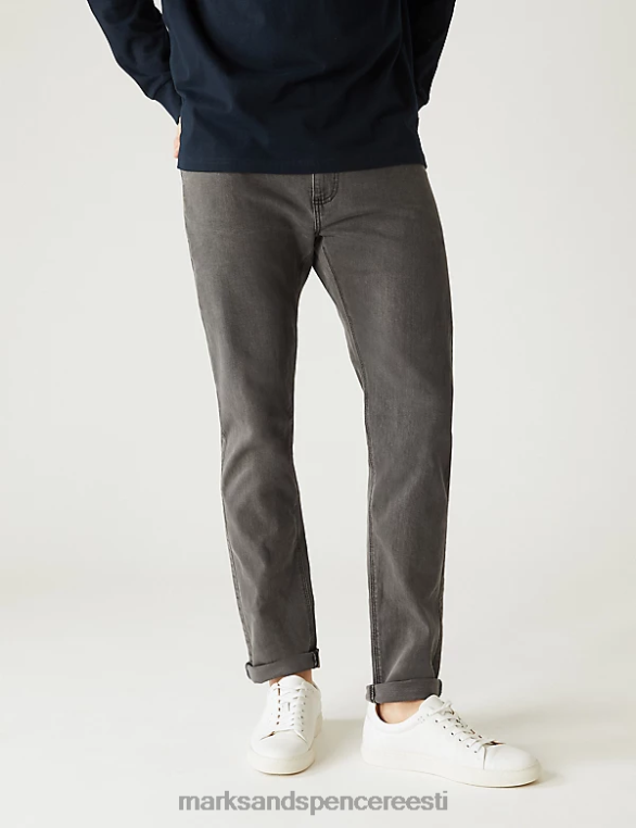 Riietus ee Marks & Spencer mehed slim fit stretch teksad tumehall NZTRN5462