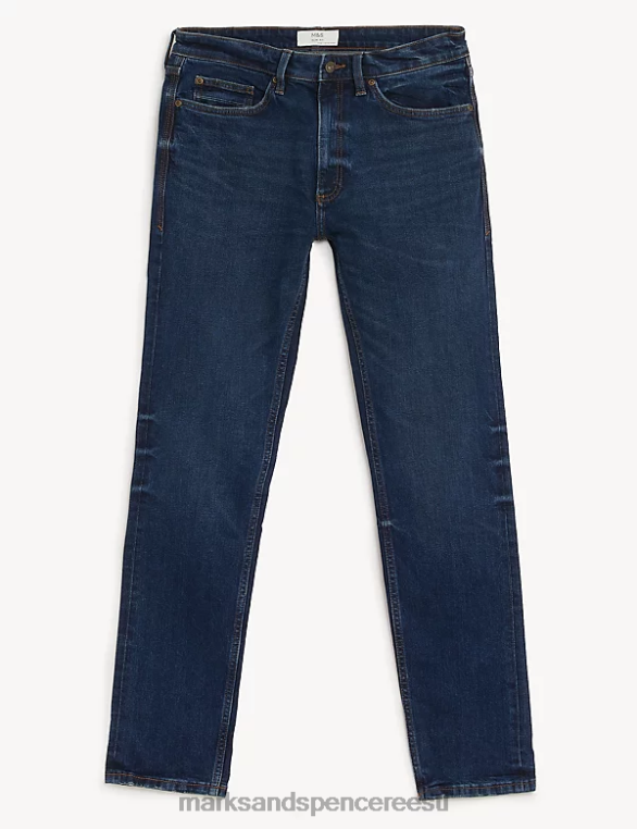Riietus ee Marks & Spencer mehed slim fit vintage wash stretch teksad indigo NZTRN6221